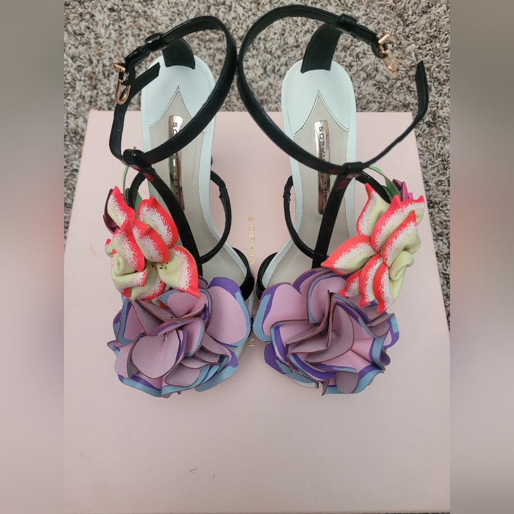 Sophia Webster Black and Pink Heels